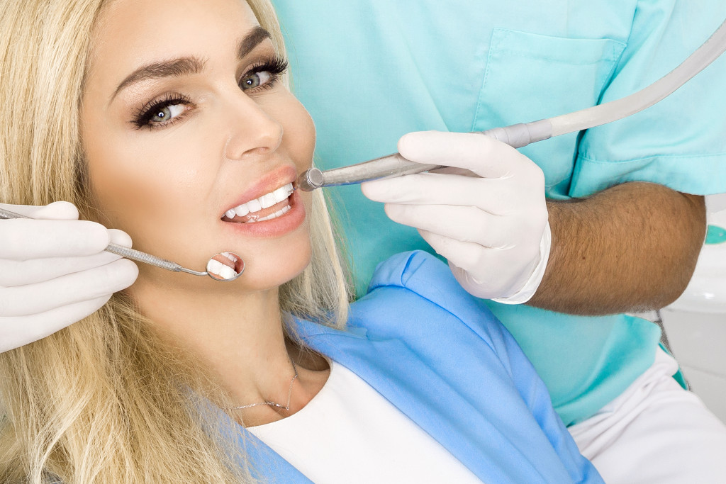 woman in dentist