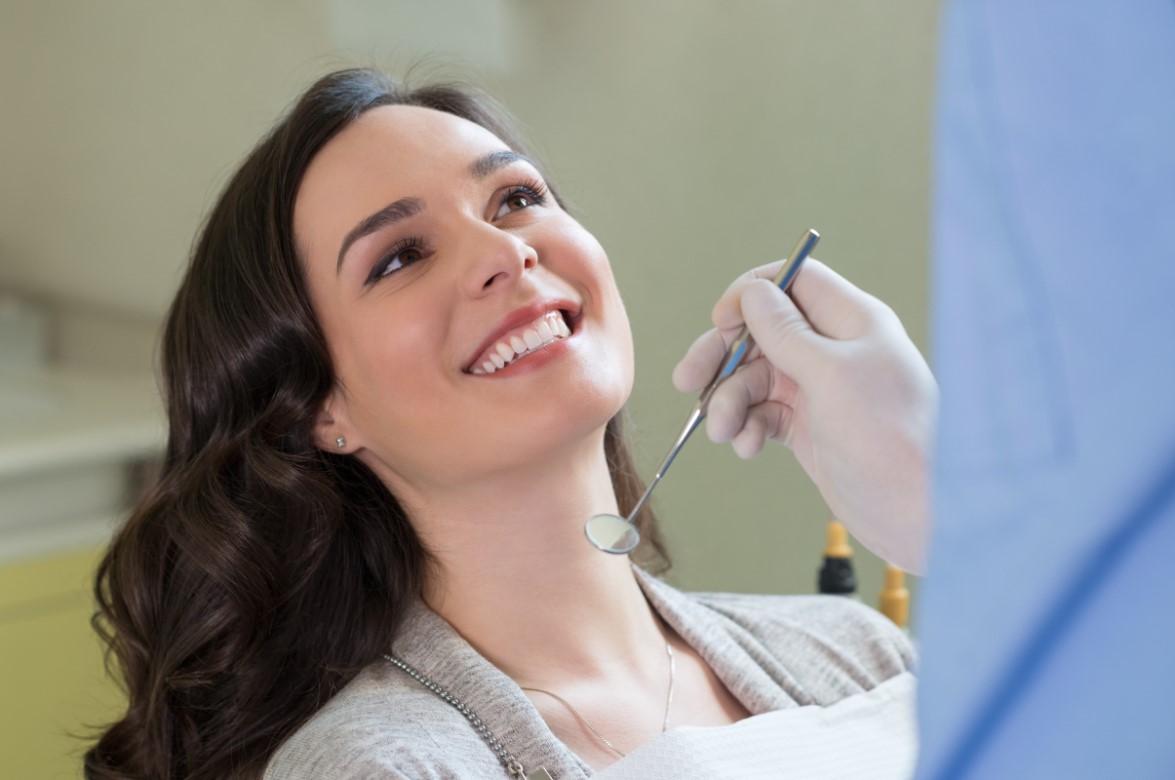 Woman having a dental checkup