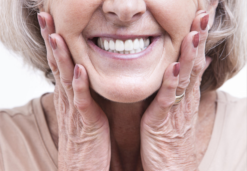 old woman with healthy teeth