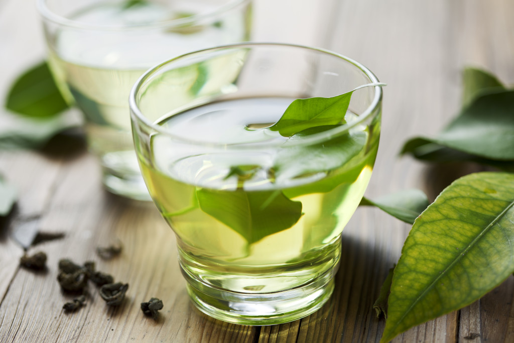 fresh cup of green tea